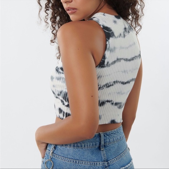 Garage Tie-Dye Ribbed Crew Neck Tank Top - Picture 6 of 9